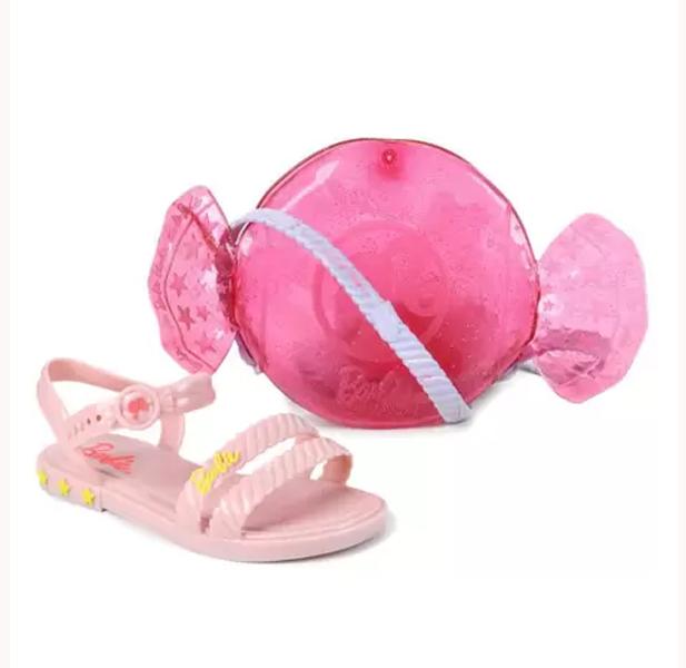 Sandália Infantil Barbie + Bolsa Candy Bag Feminina - Grendene Kids