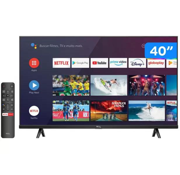 Smart TV 40" Full HD LED TCL S615 VA 60Hz Android - Wi-Fi e Bluetooth HDR Google Assistente 2 HDMI