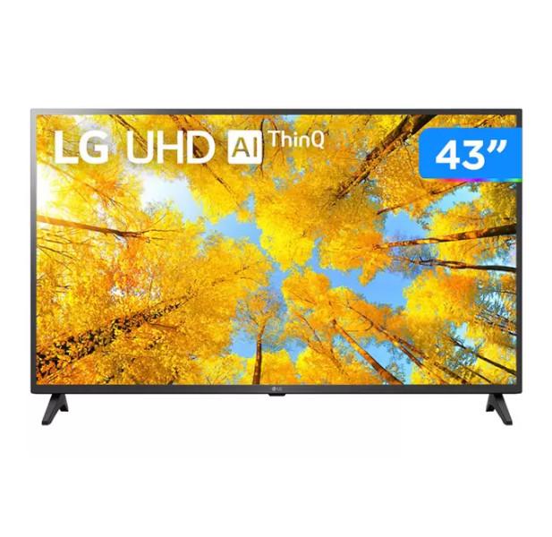 Smart TV 43" 4K LED LG 43UQ7500 AI Processor - Wi-Fi Bluetooth HDR Alexa Google Assistente 3 HDMI