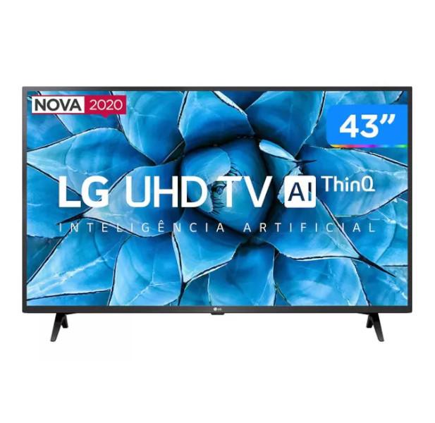 Smart TV UHD 4K LED IPS 43" LG 43UN7300PSC Wi-Fi - Bluetooth Inteligência Artificial 3 HDMI 2 USB