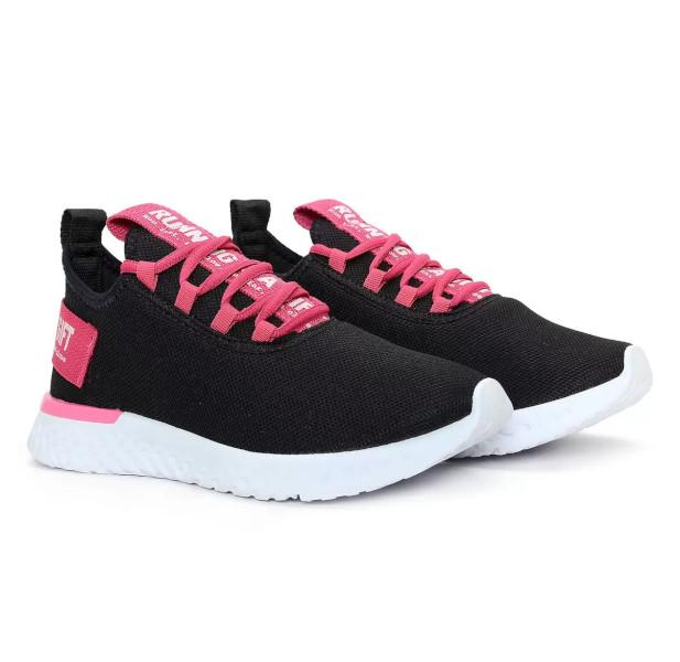 Tênis para Academia Feminino Esportivo BF Shoes - Preto e Pink