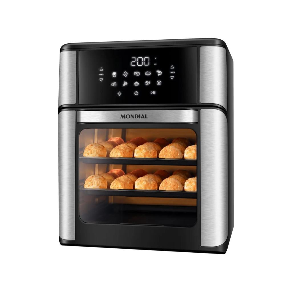 Air Fryer Mondial Forno Oven AFON-12L-BI Preto e Inox 12L