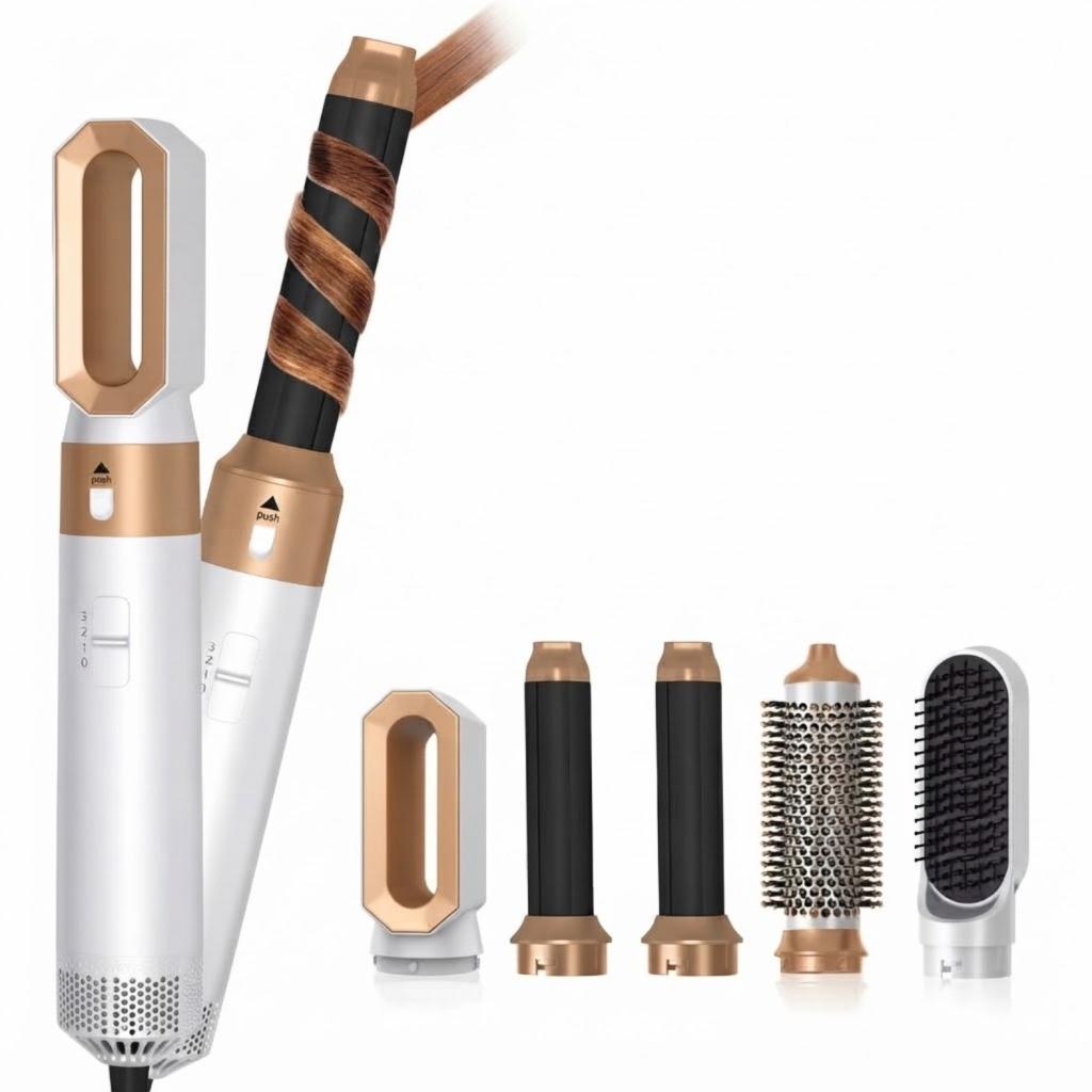 Escova Secadora 5 em 1 Modeladora Profissional Alisadora de Cabelo Anti Frizz VipCasa