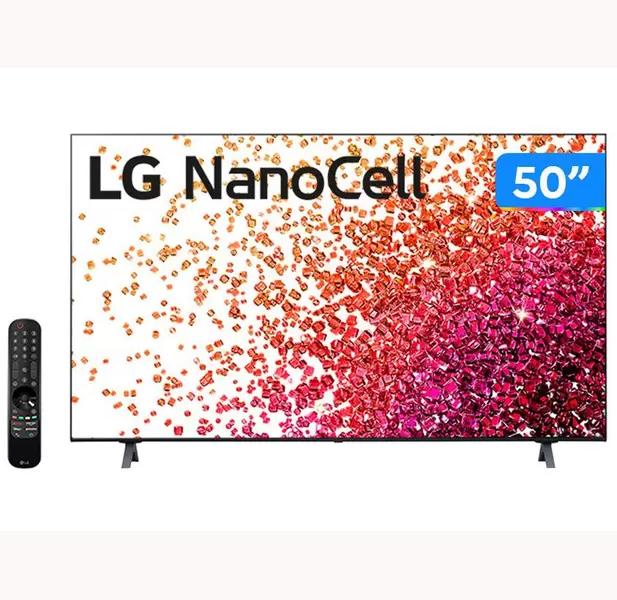 Smart TV 50" 4K UHD Nanocell LG 50NANO75 - 60Hz Wi-Fi e Bluetooth Alexa 3 HDMI 2 USB